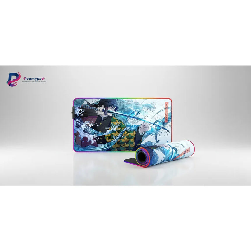 Tapis de souris Gaming RGB — Giyu Tomioka : L'Art du Souffle de l'Eau