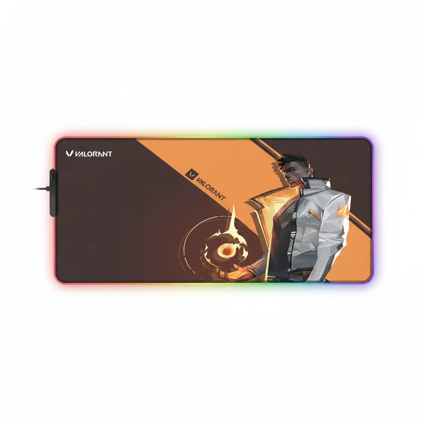 Tapis de souris Gaming Valorant Phoenix RGB - Précision Esport & Glisse Ultime