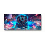 Tapis de souris Gaming XL - Lion Cosmique & Nébuleuse Stellaire