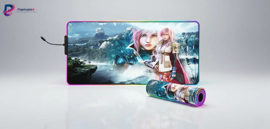 Tapis de souris Gaming XXL - Édition Légende de Lightning : Précision & Esthétique Fantasy
