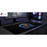 Tapis de souris God of War - Édition Kratos & Symbole Runique Bleu