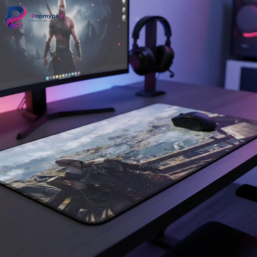 Tapis de souris God of War - L'Épopée de Kratos à Midgard