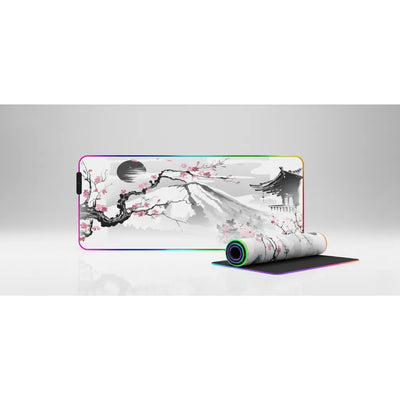 Tapis de souris Japon : L'Éveil du Mont Fuji & Sakura (Édition RGB)
