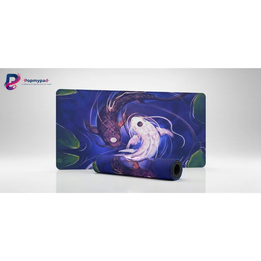 Tapis de souris Japonais - L'Équilibre des Carpes Koï (Édition Artistique)