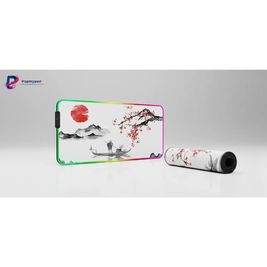 Tapis de souris Japonais RGB — Sérénité du Pêcheur & Sakura