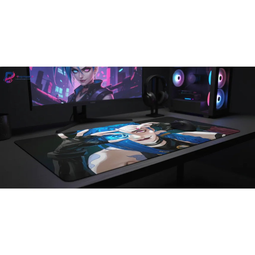 Tapis de souris Jinx Chaos Hextech – Contrôle Absolu & Style Arcane XXL