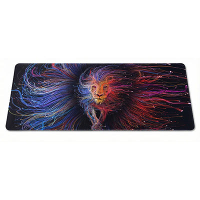 Tapis de souris Lion Luminescent - Édition Artistique Light Painting