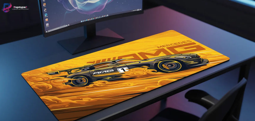 Tapis de souris Mercedes-AMG – Édition Performance & Drift Jaune