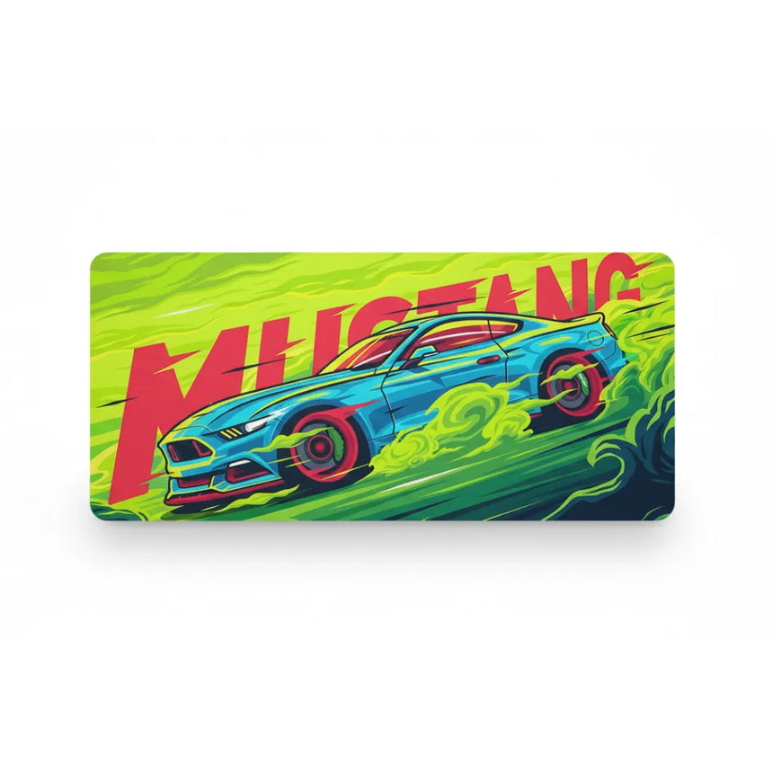Tapis de souris Mustang Racing - Édition Drift Néon & Haute Performance
