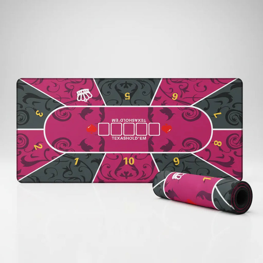 Tapis de souris Poker Texas Hold'em - Design Damassé Édition Royale