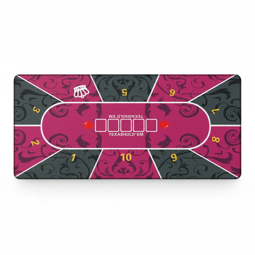 Tapis de souris Poker Texas Hold'em - Design Damassé Édition Royale
