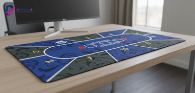 Tapis de souris Poker Texas Hold'em - Édition Royale Bleu & Baroque
