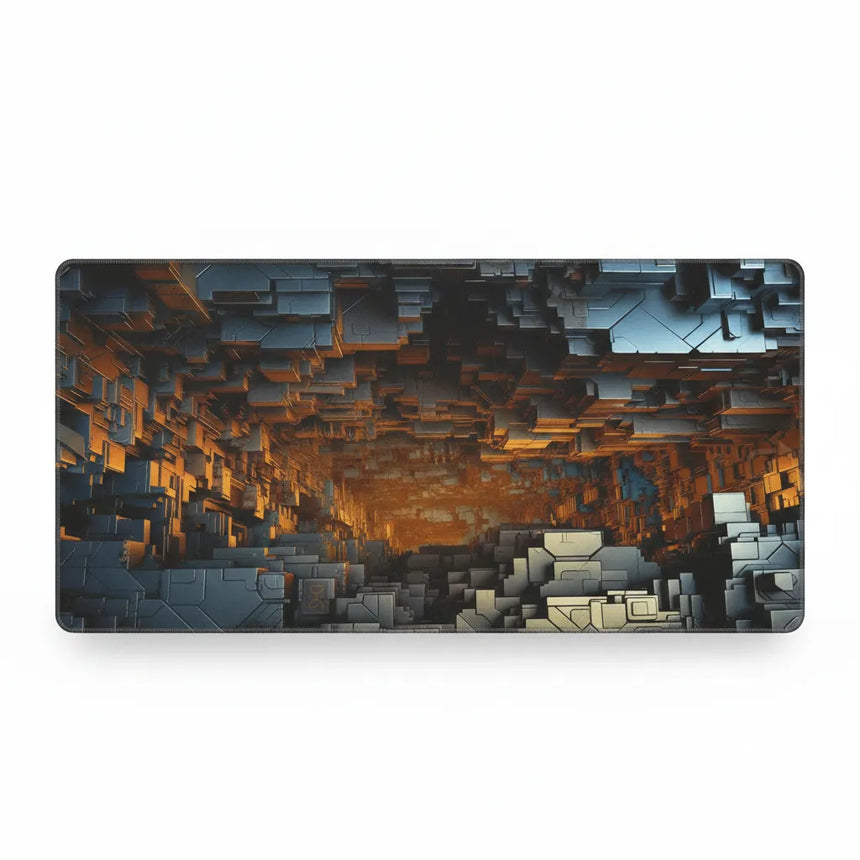 Tapis de souris Polygon — Abysse Géométrique & Design Cyberpunk