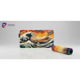 Tapis de souris RGB "Vague de Feu" – Édition Japon Traditionnel & Volcan