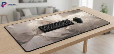 Tapis de souris Renard Blanc — Sérénité Onirique & Minimalisme Zen