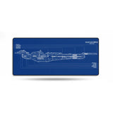 Tapis de souris Star Trek - Design Blueprint Calan Clear Exbrosv