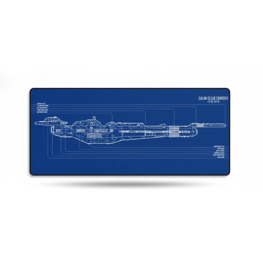 Tapis de souris Star Trek - Design Blueprint Calan Clear Exbrosv