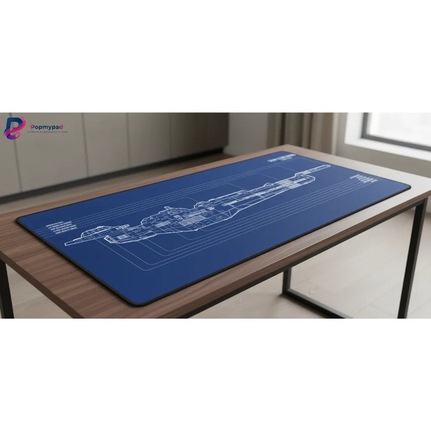 Tapis de souris Star Trek - Design Blueprint Calan Clear Exbrosv