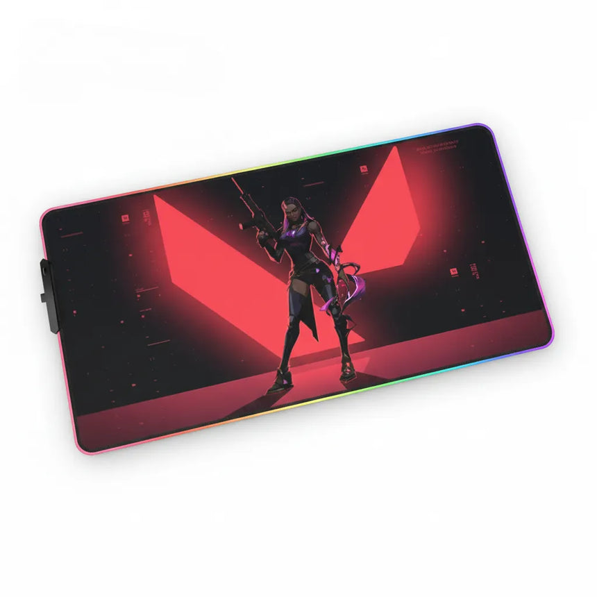 Tapis de souris Valorant - Édition Jett - Précision Speed XXL & RGB