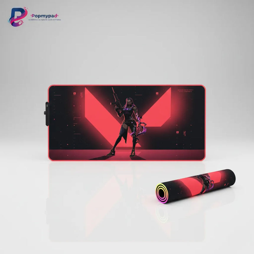 Tapis de souris Valorant - Édition Jett - Précision Speed XXL & RGB