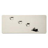 Tapis de souris XXL - Design Chat & Café Minimaliste - Édition "L'Éveil Félin"
