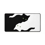 Tapis de souris XXL - Design Chats Noir et Blanc "Yin-Yang"
