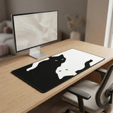 Tapis de souris XXL - Design Chats Noir et Blanc "Yin-Yang"