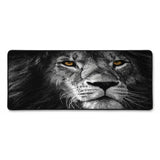 Tapis de souris XXL - Édition "Regard du Lion" (Noir et Blanc)