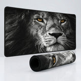Tapis de souris XXL - Édition "Regard du Lion" (Noir et Blanc)