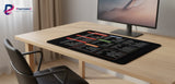 Tapis de souris XXL - Guide Raccourcis Clavier & Productivité - Design Zen