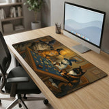 Tapis de Souris XXL Chats Magiciens L'Éveil des Sorciers (900x400mm) - Design Fantastique - PopMyPad