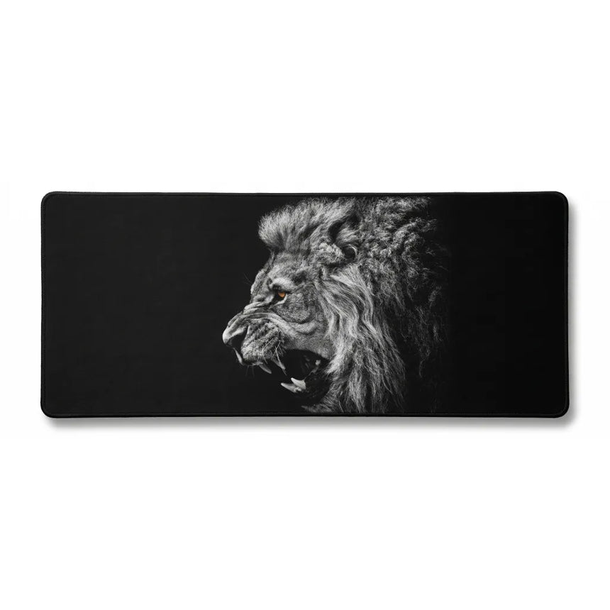Tapis de souris XXL - Majesté Sauvage (Édition Noir & Blanc)