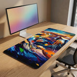 Tapis de souris XXL Lion "Explosion Chromatique" - Édition Artiste