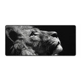Tapis de souris XXL Lion Majestic - Design Noir et Blanc Premium