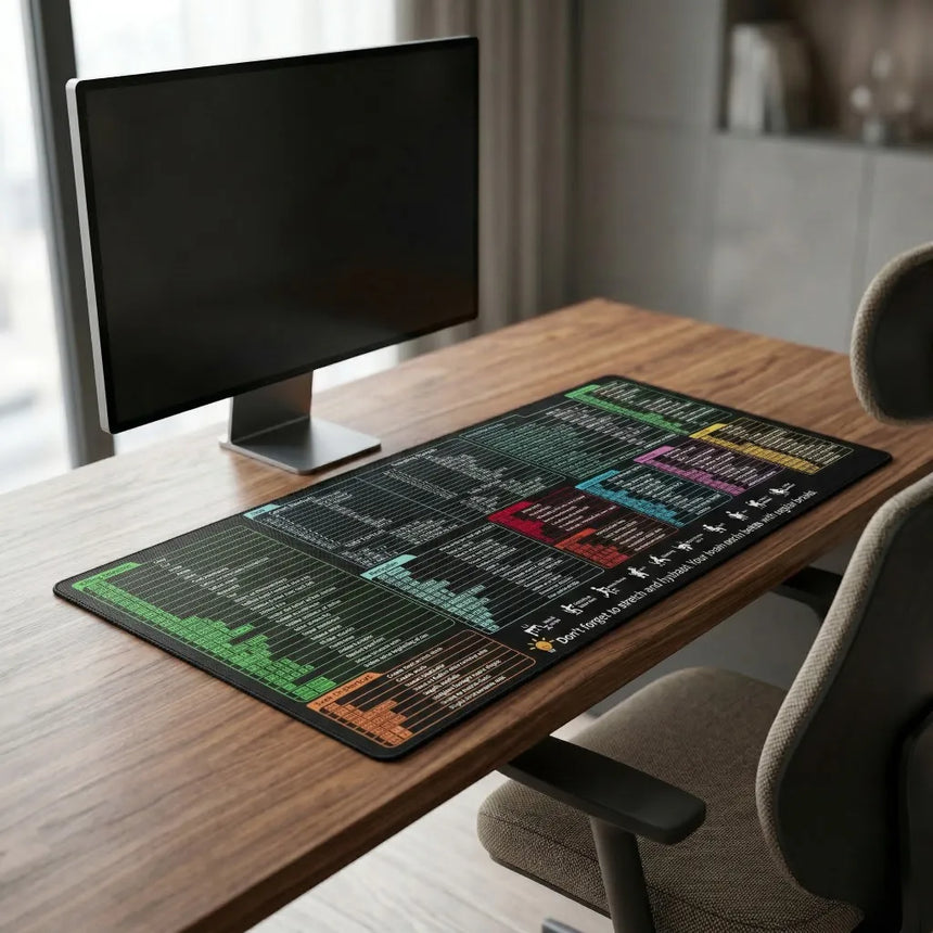 Tapis de souris XXL Raccourcis Clavier - Pack Productivité Excel & Word