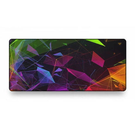 Tapis de souris gaming géométrique néon, vue complète du tapis