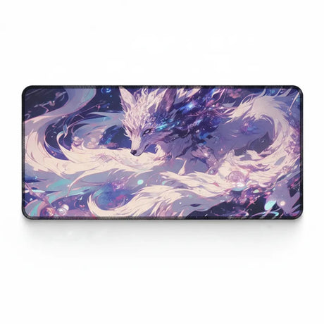 Tapis de souris renard cosmique esprit stellaire, vue complète du tapis