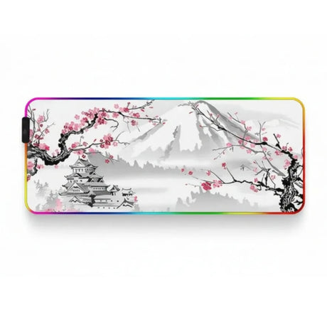 Tapis de souris RGB japonais mont Fuji, vue complète du tapis